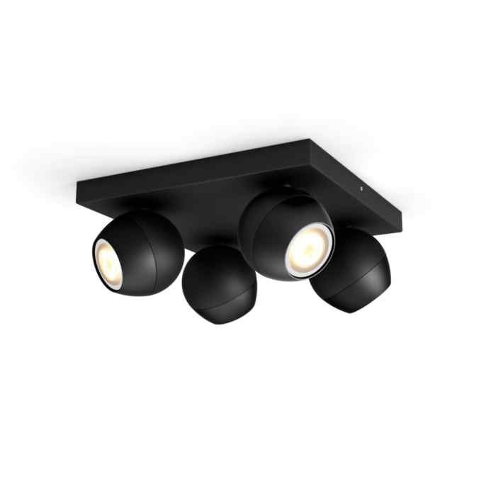 Foco Philips Hue Buckram Ambiance 4L Negro Zigbee & BT