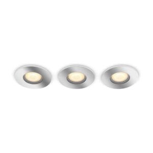 Empotrable Adore Philips HUE White Ambiance Aluminio PACK 3L IP44 & Dimmer Zigbee & BT