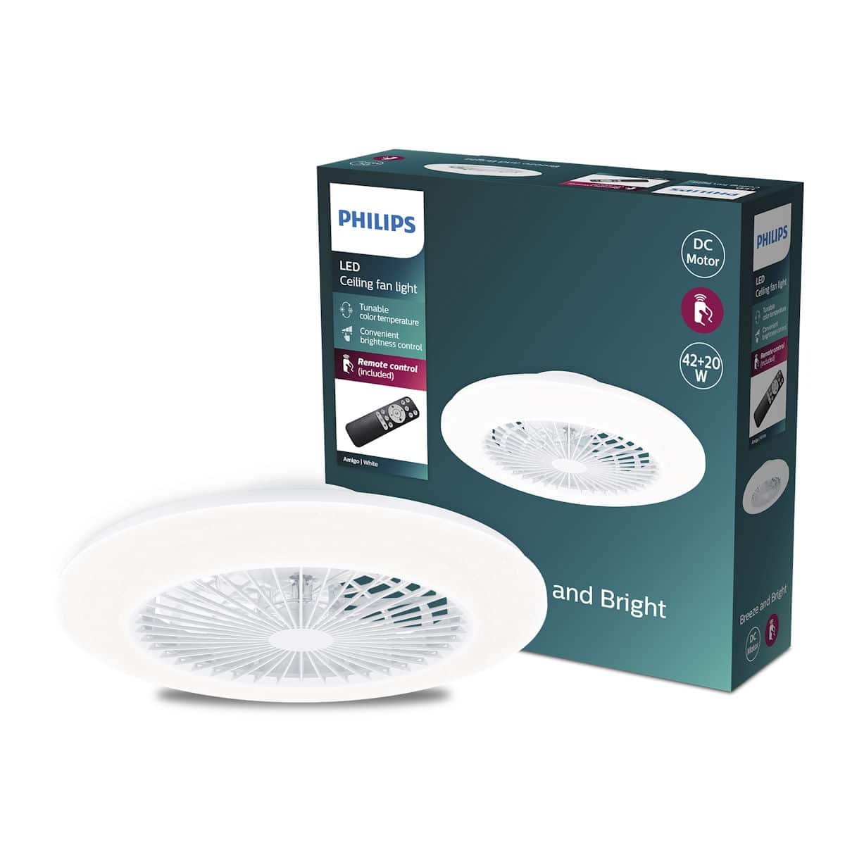 Ventilador Plafón de Techo Amigo 50 DC Blanco Philips
