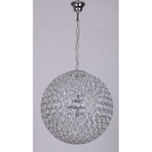Lámpara Luna Colgante Cromo 6L