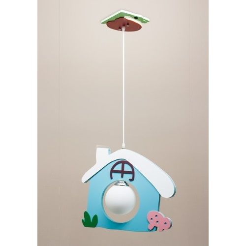 Lámpara Infantil Casita Azul