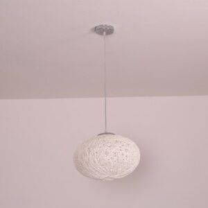 Colgante Fibra Round Blanco