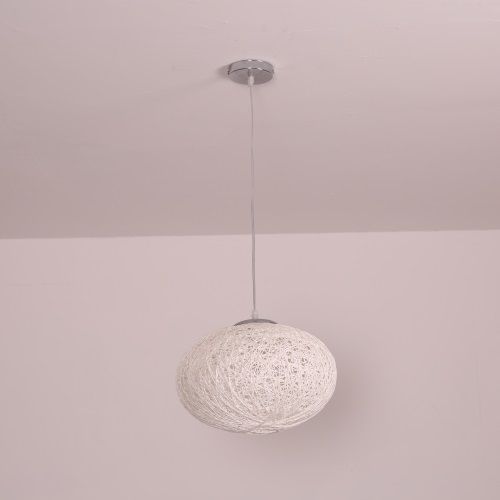 Colgante Fibra Round Blanco