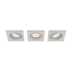 Empotrable LED Enneper Cuadrado Gris Pack 3 Philips
