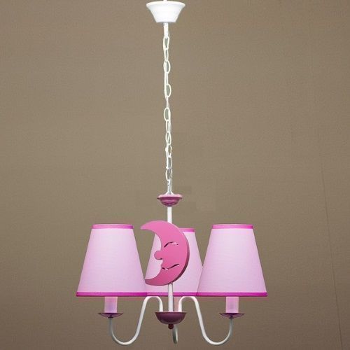 Lámpara Infantil Luna Rosa