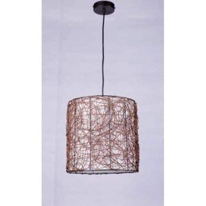 Lámpara Rattan Colgante Cilindro