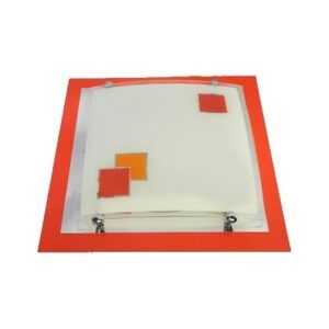 Plafón Infantil Cuadrados Rojo.