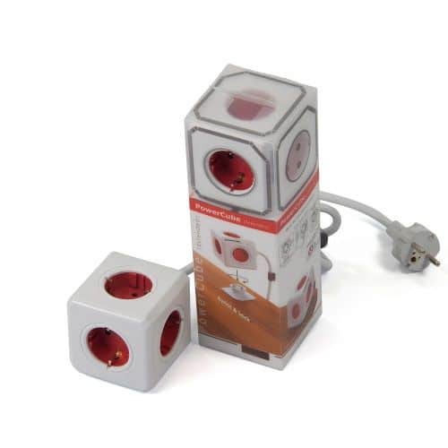 Ladrón PowerCube 5 Tomas + 1,5m Con Soporte