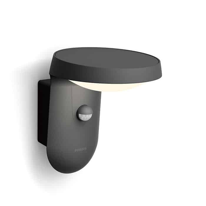 Aplique Pared Tyla Sensor Antracita 2700ºK Philips