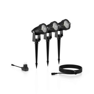Bajo Voltaje 24V Foco Pincho Caper Negro Base 3Pk 2700ºK Philips