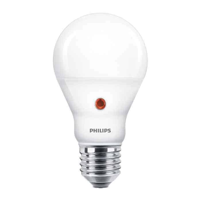 Bombilla Estándar Sensor Crepuscular Mate LED 806LM E27 (Cálida) Philips