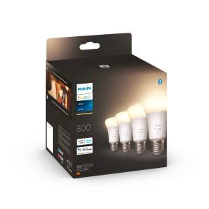 Bombilla Philips HUE White Pack 4 E27 800lm Zigbee & BT