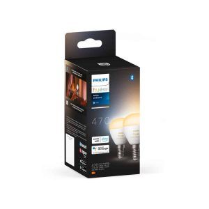 Bombilla Philips HUE White Ambiance Esférica E14 Pack Doble Zigbee & BT