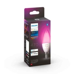 Bombilla Philips HUE White&Color Vela E14 Pack Individual Zigbee & BT