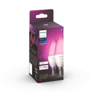 Bombilla Philips HUE White&Color Vela E14 Pack Doble Zigbee & BT