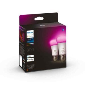 Bombilla Philips HUE White&Color E27 Pack Doble 800lm Zigbee & BT