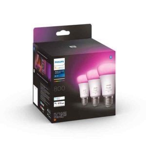 Bombilla Philips HUE White&Color E27 Pack Triple 800lm Zigbee & BT