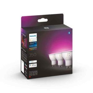 Bombilla Philips HUE White&Color GU10 Pack Triple Zigbee & BT