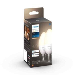 Bombilla Philips HUE White Vela E14 Pack Doble Zigbee & BT