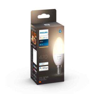 Bombilla Philips HUE White Vela E14 Pack Individual Zigbee & BT