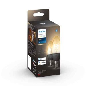 Bombilla Philips HUE Vintage White Vela E14 Pack Doble Zigbee & BT