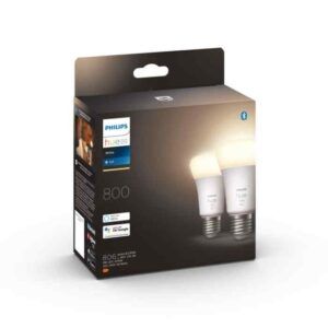 Bombilla Philips HUE White Pack Doble E27 800lm Zigbee & BT