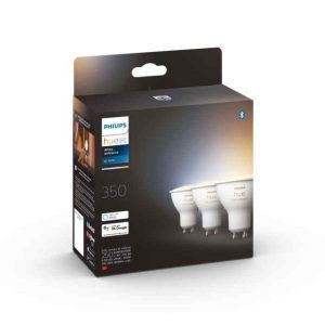 Bombilla Philips HUE White Ambiance GU10 Pack Triple Zigbee & BT