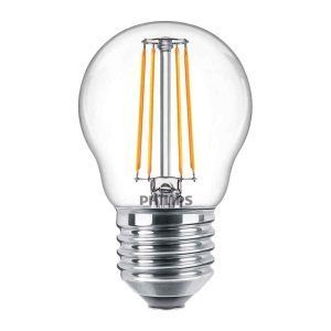 Bombilla Esférica Clara LED 470LM E27 (Cálida) Philips