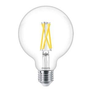 Bombilla Globo 95mm Claro LED 806LM E27 (Cálida) Philips