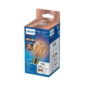 Bombilla Philips Smart Led Filamento Ámbar Estándar A60 Ambiance E27 Pack Individual Wifi Con tecnología SpaceSense