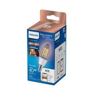 Bombilla Philips Smart Led Filamento Claro Vela Ambiance E14 Pack Individual Wifi Con tecnología SpaceSense