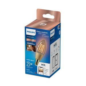 Bombilla Philips Smart Led Filamento Ámbar Vela Ambiance E14 Pack Individual Wifi Con tecnología SpaceSense