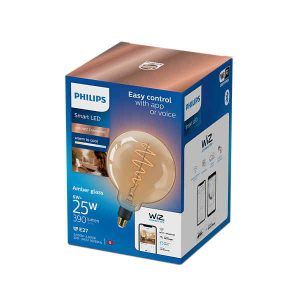 Bombilla Philips Smart Led Filamento Ámbar Globo G200 Ambiance E27 Pack Individual Wifi Con tecnología SpaceSense