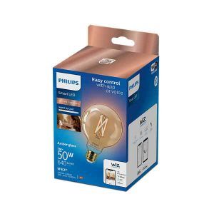 Bombilla Philips Smart Led Filamento Ámbar Globo G95 Ambiance E27 Pack Individual Wifi Con tecnología SpaceSense