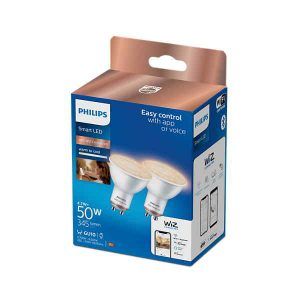 Bombilla Philips Smart Led Ambiance Gu10 Pack Doble Wifi Con tecnología SpaceSense