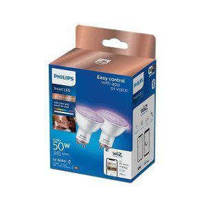 Bombilla Philips Smart Led Color Gu10 Pack Doble Wifi Con tecnología SpaceSense