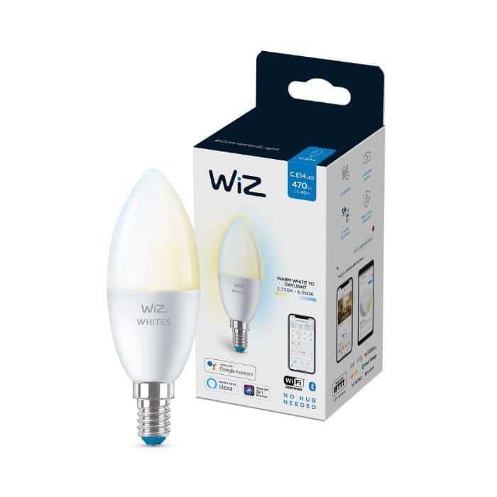 Bombilla WiZ Ambiance Vela E14 Pack Individual Philips Wifi Con tecnología SpaceSense
