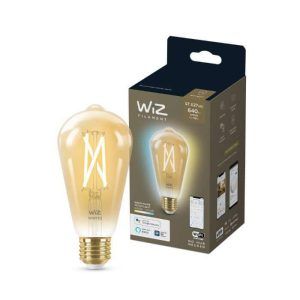 Bombilla WiZ Filamento Ámbar Pebetero ST64 Ambiance E27 Pack Individual Philips Wifi Con tecnología SpaceSense