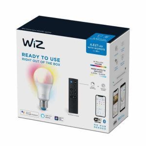 Bombilla WiZ Color Estándar A60 E27 Pack Individual Philips Wifi + WiZmote Con tecnología SpaceSense