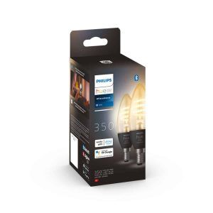 Bombilla Philips HUE Vintage White Ambiance Vela E14 Pack Doble Zigbee & BT