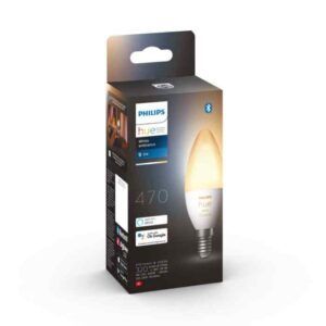 Bombilla Philips HUE White Ambiance Vela E14 Pack Individual Zigbee & BT