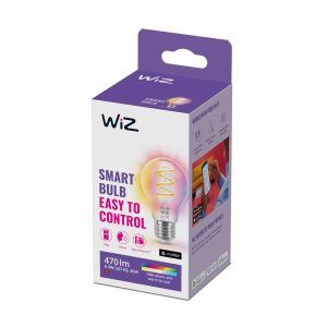 Bombilla WiZ Filamento Claro Estándar A60 Color E27 Pack Individual Philips Wifi Con tecnología SpaceSense