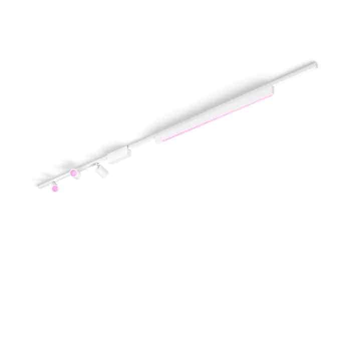 Perifo Color Plafón Philips HUE 3 Focos+LinearLight Blanco Zigbee & BT