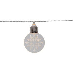 Guirnalda Bolas Luz Navidad Ornament Blanco Led