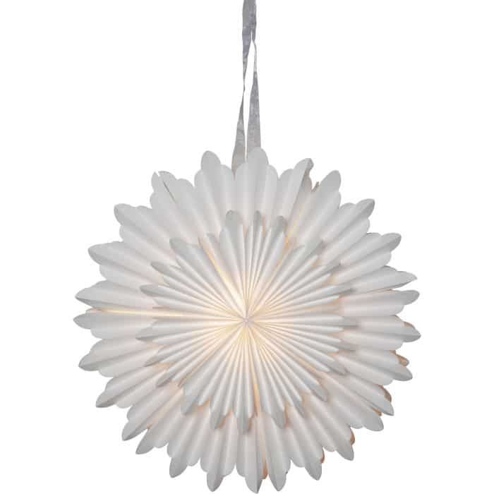 Colgante Techo Flor Crystal Blanco Luces Navidad