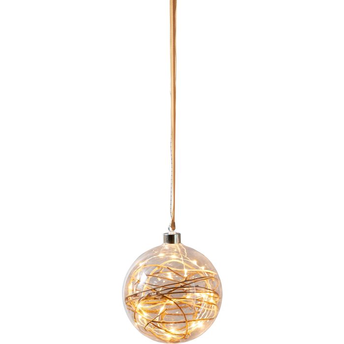 Colgante Techo Bola Glow 15 Clear Luces Navidad