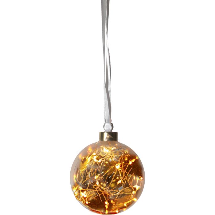 Colgante Techo Bola Glow 10 Ámbar Luces Navidad