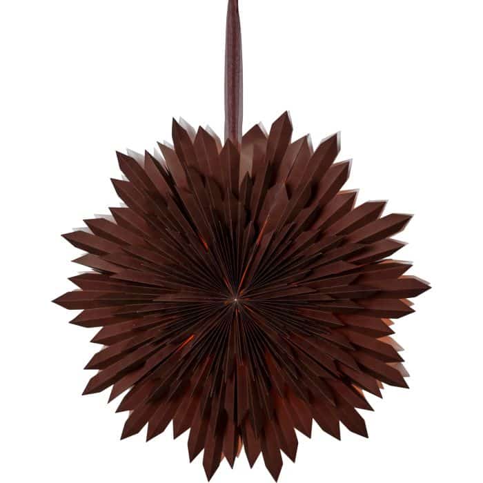 Colgante Techo Flor Ice Marrón Luces Navidad