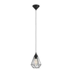 Lámpara Tarbes Negro Colgante 1L Mini Eglo