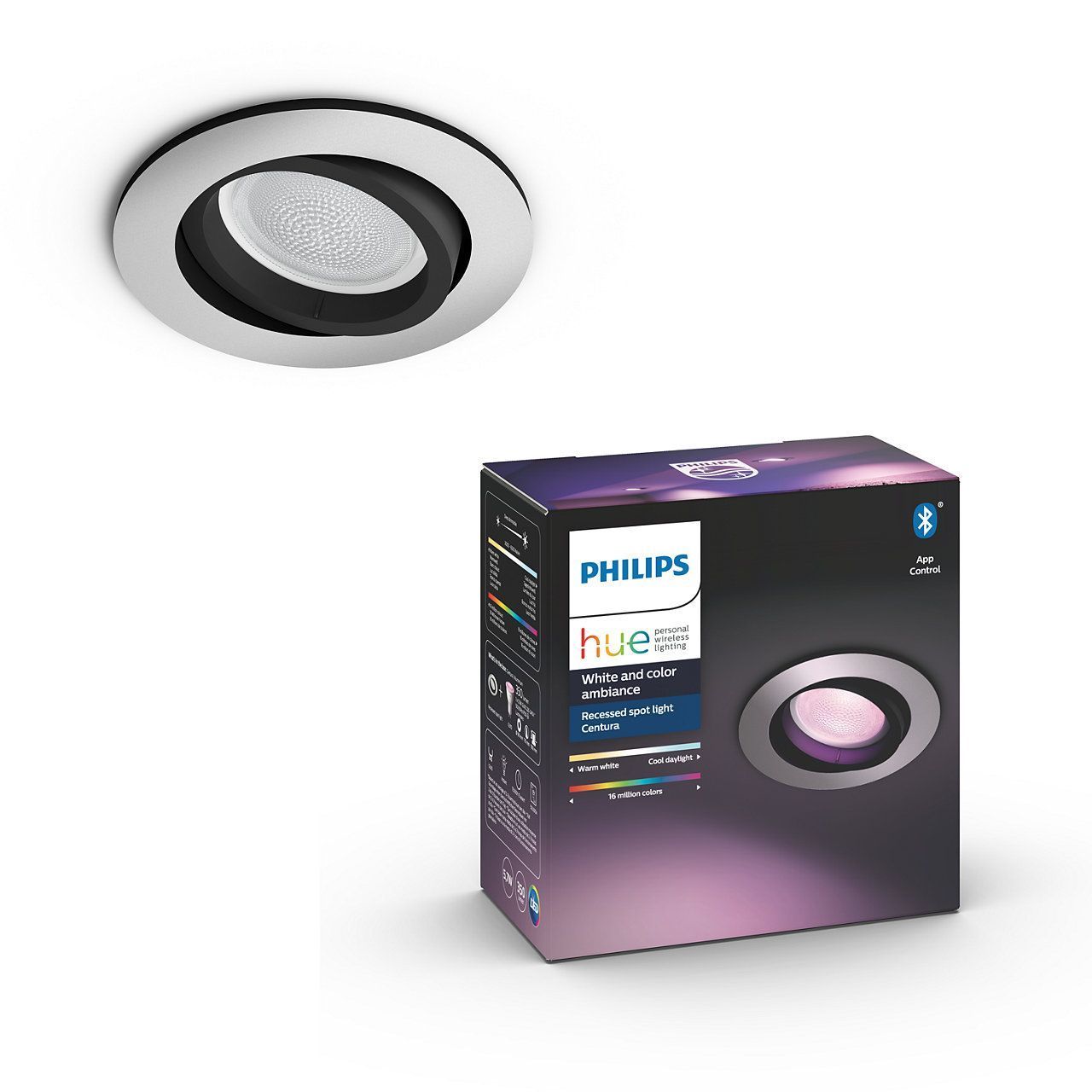 Empotrable Centura Philips HUE White&Color Redondo Aluminio Zigbee & BT